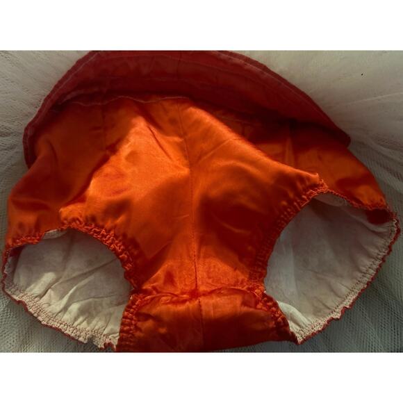 Vtg Red Satin Girls Nautical Sailor Costume Dress approx. SZ 9-12yrs - Picture 8 of 8